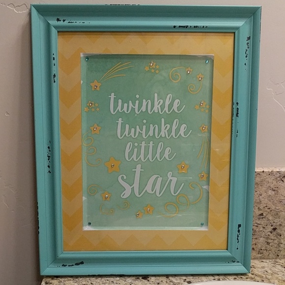 Wall art home decor Twinkle Little Star distressed - Picture 2 of 4